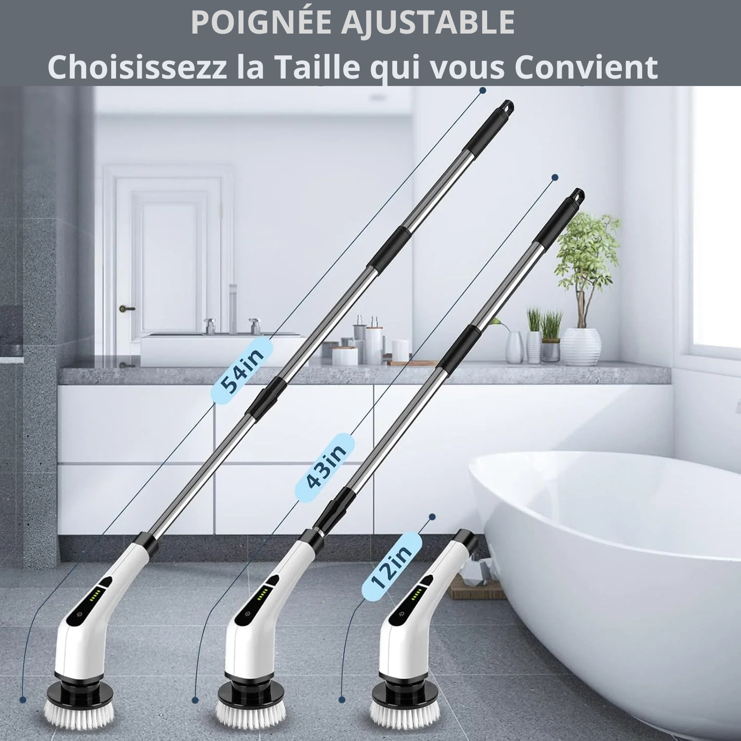 NOVA CleanBrush™ – Brosse Électrique de Nettoyage 9-en-1