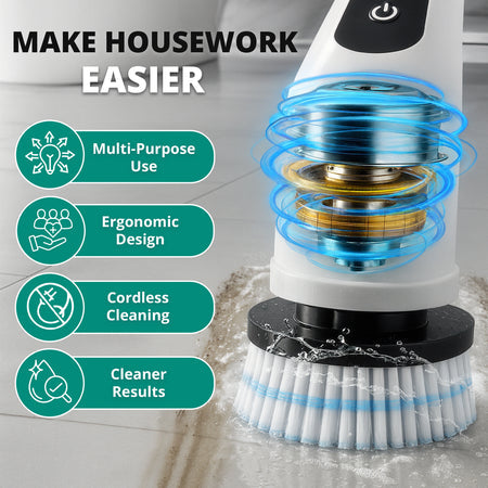 NOVA CleanBrush™ – Brosse Électrique de Nettoyage 7-en-1
