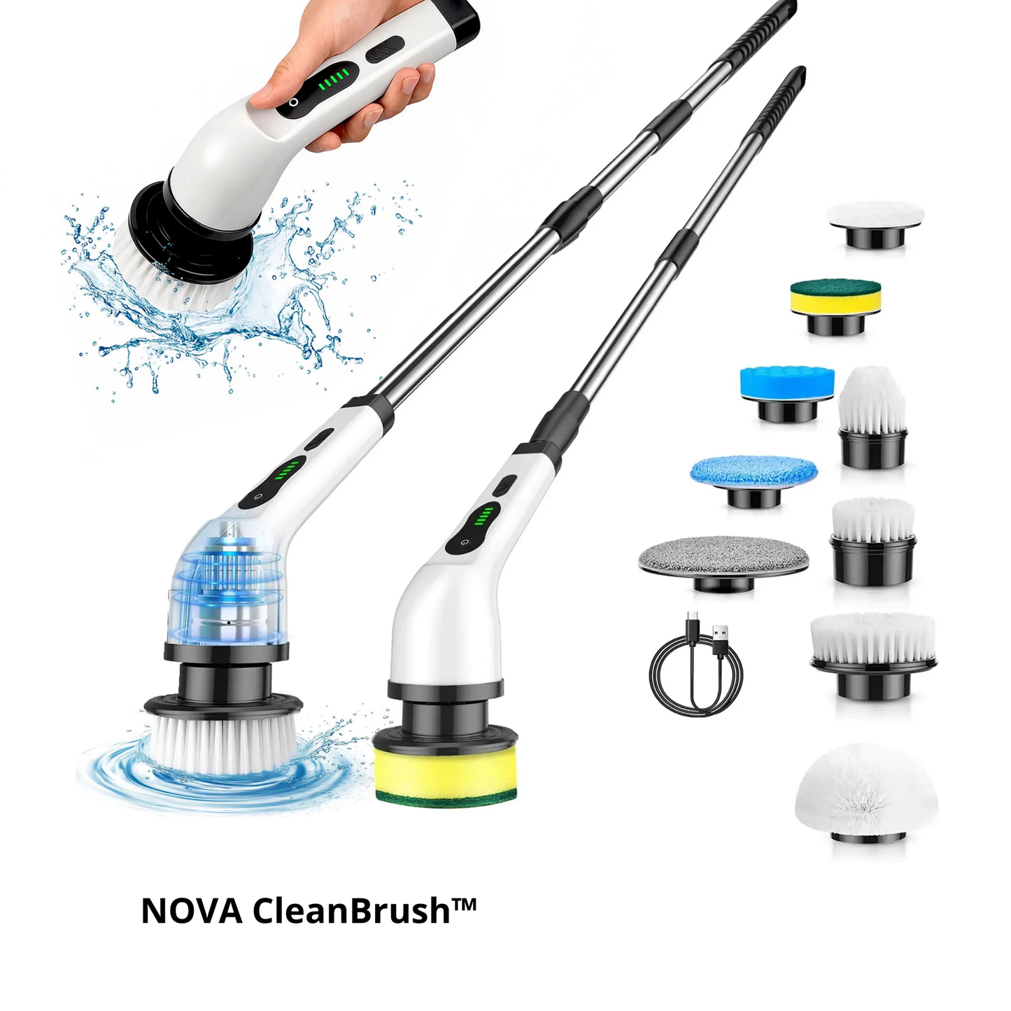 NOVA CleanBrush™ – Brosse Électrique de Nettoyage 9-en-1