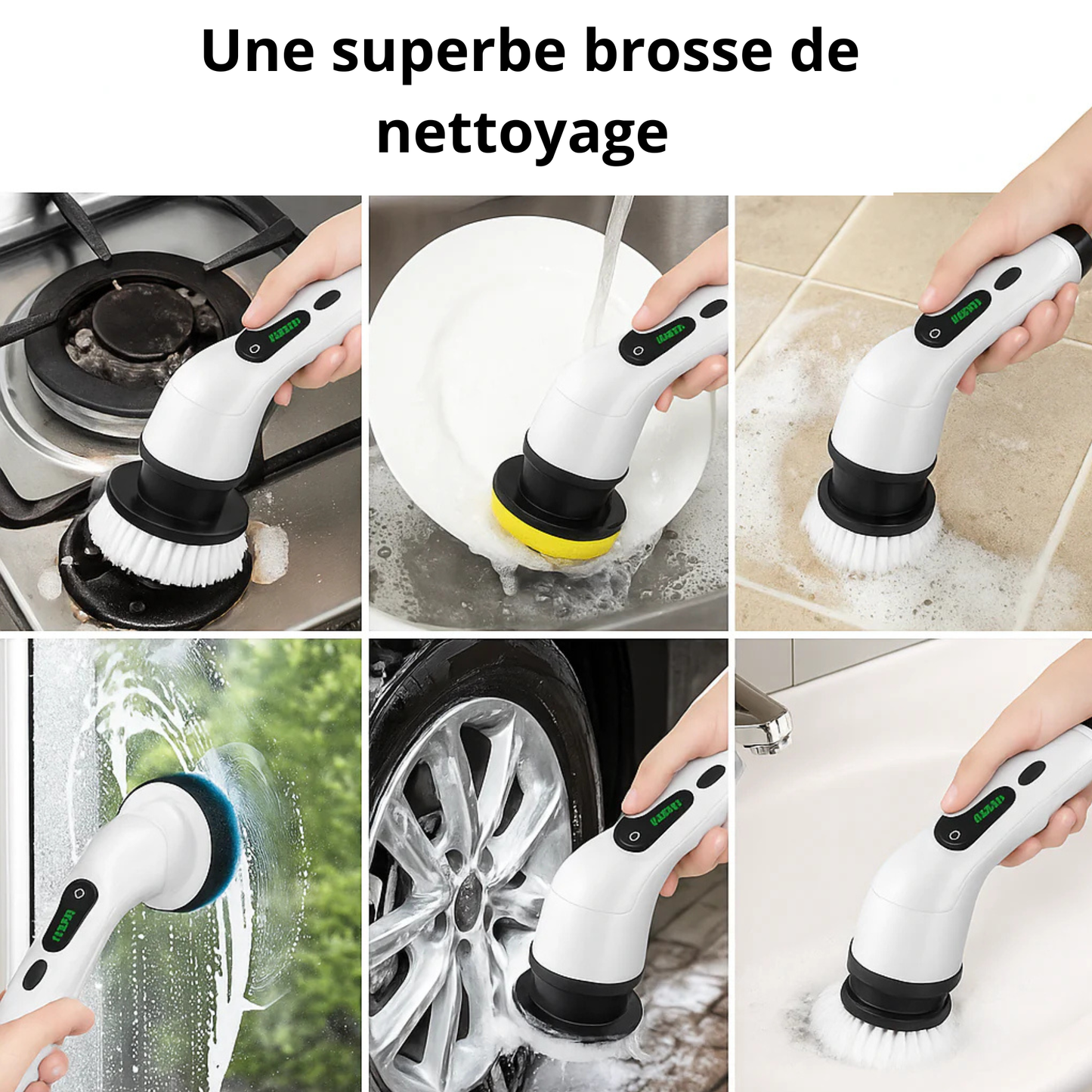 NOVA CleanBrush™ – Brosse Électrique de Nettoyage 9-en-1